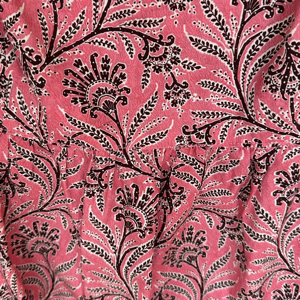 J. Crew collection tie shoulder tank top pink floral print size 10 NWT - Picture 2 of 6